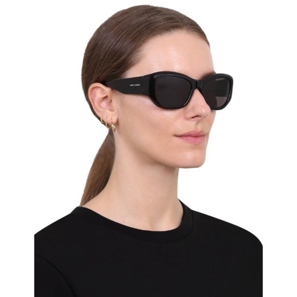 FINAL PRICE NEWEST SAINT LAURENT SL498 001 BLACK SUNGLASSES - Picture 11 of 12